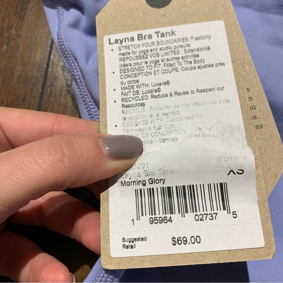 PrAna | NWT Layna Bra Tank Purple Morning Glory XS - Picture 5 of 10